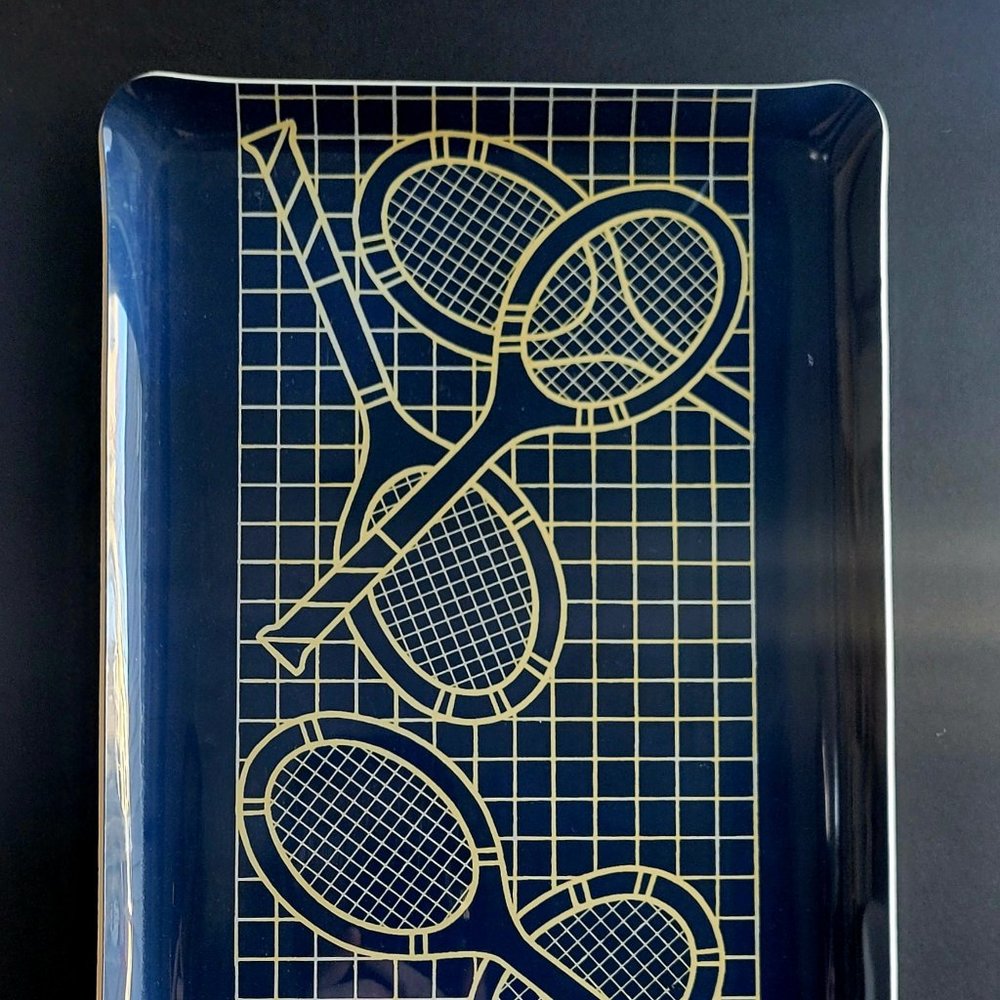 Mint Condition MCM Tennis Acrylic Tray Home Decor Bar Accessory Vintage